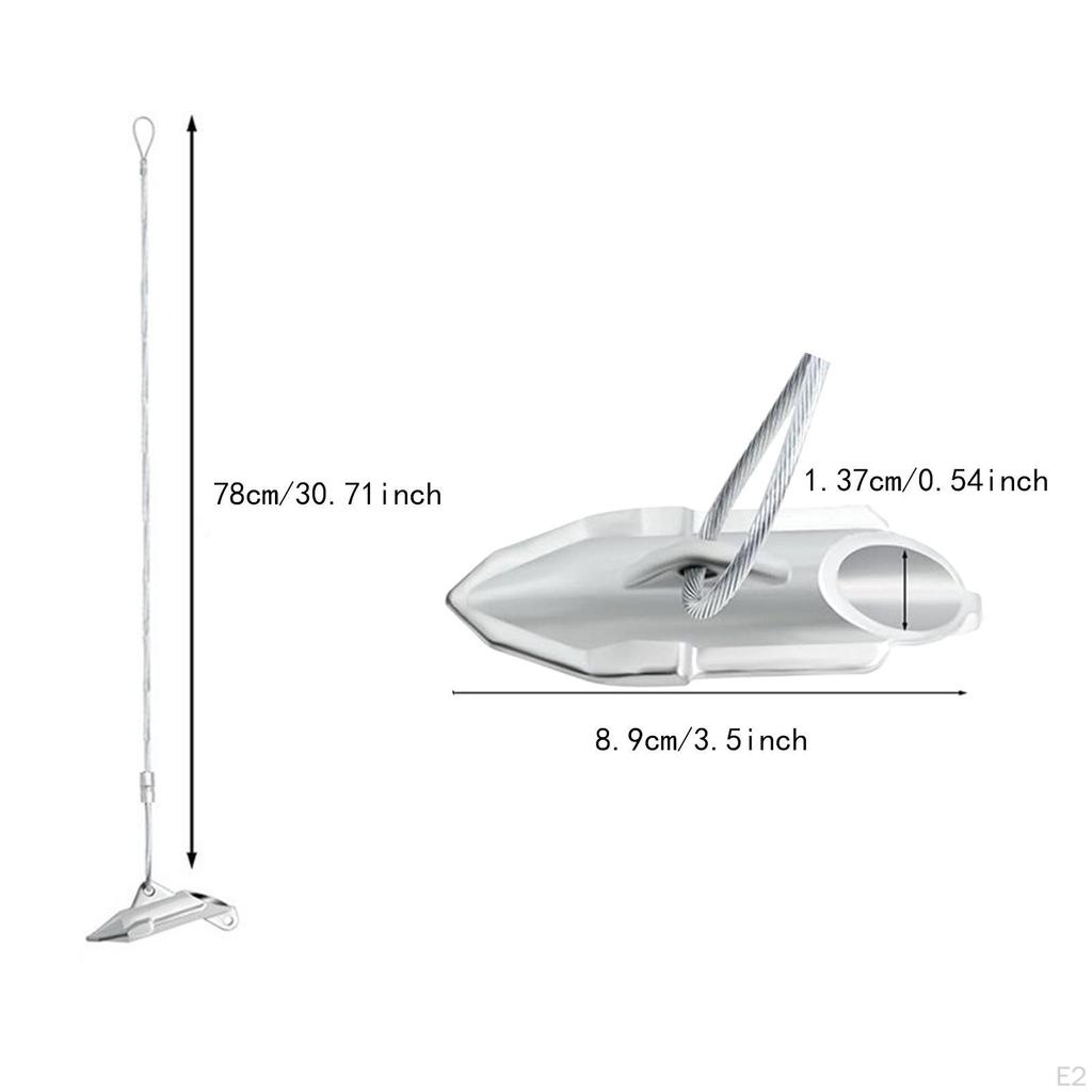 6x Ground Anchors 30.71'' Long Multipurpose Heavy Duty Easy Hook Anchor for Fence Carports Fixing