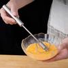 Stainless Steel Handheld Egg Beater With Rotating Whisk For Baking And Cooking