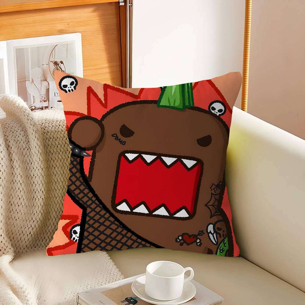 Cute Domo Kun Cushion Cover Pillow Cover Decor Pillowcase Printed Cushion Case For Couch