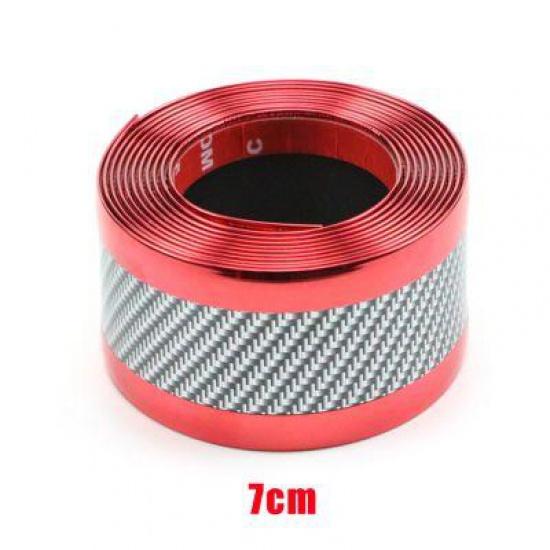 VÂNZARE Fibră de carbon Bandă de turnare din cauciuc Moale Negru Trim Bandă pentru bara de protecție DIY Protector pentru prag Protecție pentru margini Autocolante pentru mașină