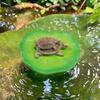 Floating Lotus Leaf Turtle Figurine Double Tortoise Statue Sculpture Outdoor Garden Yard Fishpond Aquarium Decoration Ornament