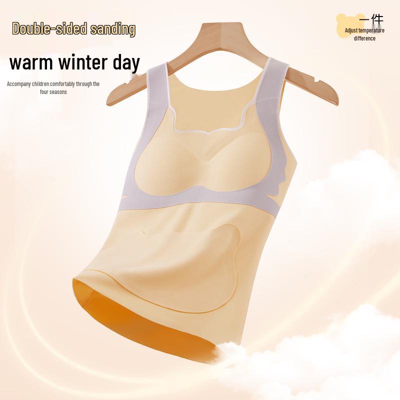 Developmental Girls' Thermal Vest with Chest Pads and Pockets for Junior High School Students