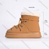 Fashion Comemore Winter Thicken Plush Warm Snow Boots for Women Plus Size 36-42 Fleece Platform Ankle Boots Lace Up Woman Cotton Shoes