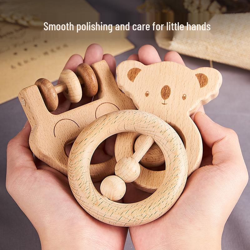 Luxury Newborn Gift Set: Wooden Toys & 100-Day Celebration