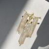 Fashion Gold Color Tassel Brooch Autumn Suit Pins Fashion Lady Jewelry Corsage