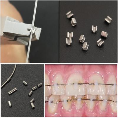 10 teile/paket Dental Kieferorthopädische Crimpen Haken Stopper Haken Crimpbaren Material Mithelfer Openning/Geschlossenen Typ
