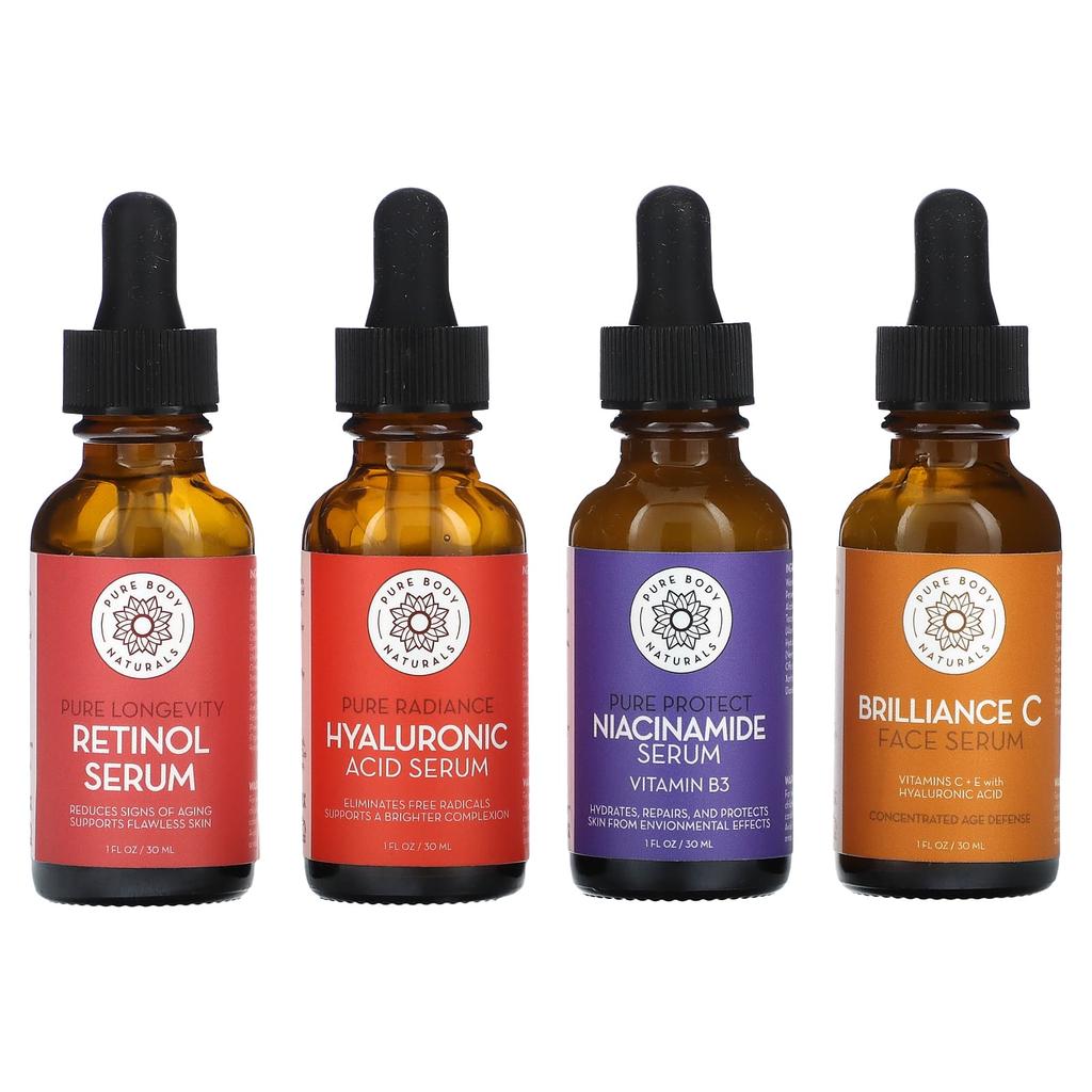 Facial Serum Set, 4 Piece Set, 30Ml (1Fl Oz) Each