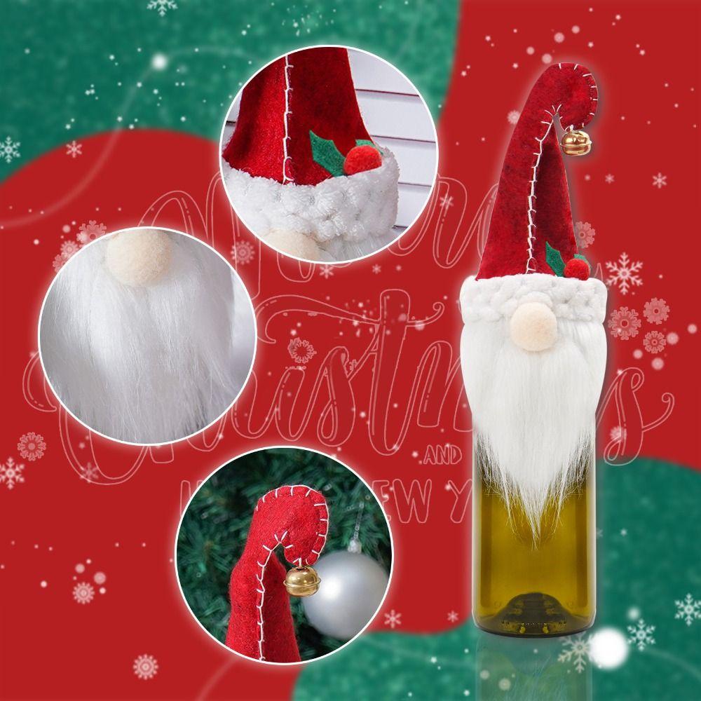 New Santa Snowman Wine Bottle Cover Exquisite Funny Xmas Ornament Cute Celebration Champagne Cover New Year Gifts