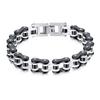 Mens Titanium Steel Cycling Bracelet With Geometric Asymmetrical Design Biker Safety Gear Accessory