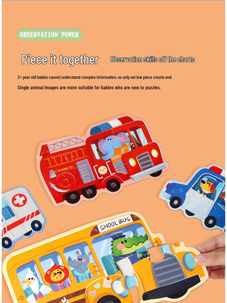 Large Handheld Jigsaw Puzzle Gift Set for Kindergarten - Class Prize or Souvenir Toy