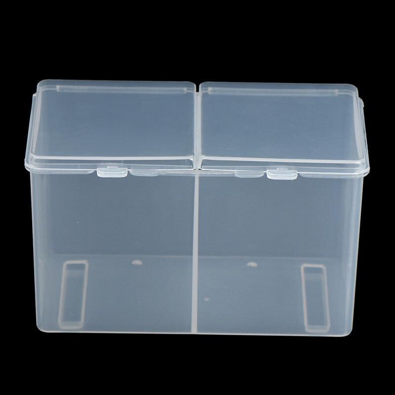 

Двойной ватный диск, коробка для хранения, контейнер для макияжа, многофункциональный ювелирный инструмент для ногтей, пустой футляр 1pc белый