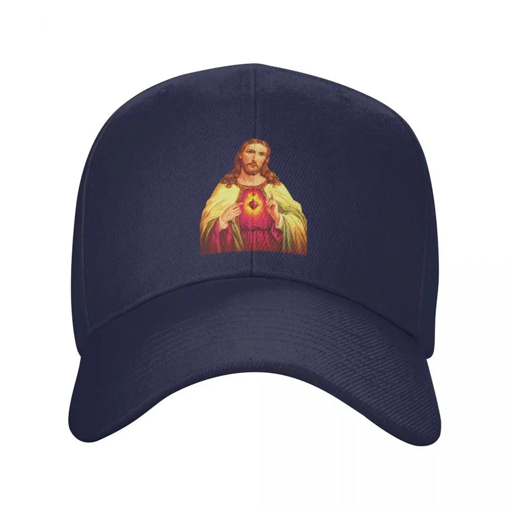 Custom Cool Sacred Heart Of Jesus Baseball Cap Women Unisex Adjustable Unisex Christian Catholic God Dad Hat Spring Sun Hat