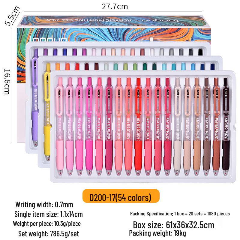 90-Color Blue Fruit Acrylic Paint Pen, 0.7mm Large Capacity Hand-Press Student Journal Marker