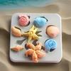 3D Ocean Conch & Starfish Silicone Mold Biological Baking Cake Decoration Tool for Chocolate Candy DIY
