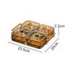 Divided Snack Serving Bowl Tray Dish Platter Appetizer Dessert Tray for Holiday Desktop Durable Multifunctional Accessory