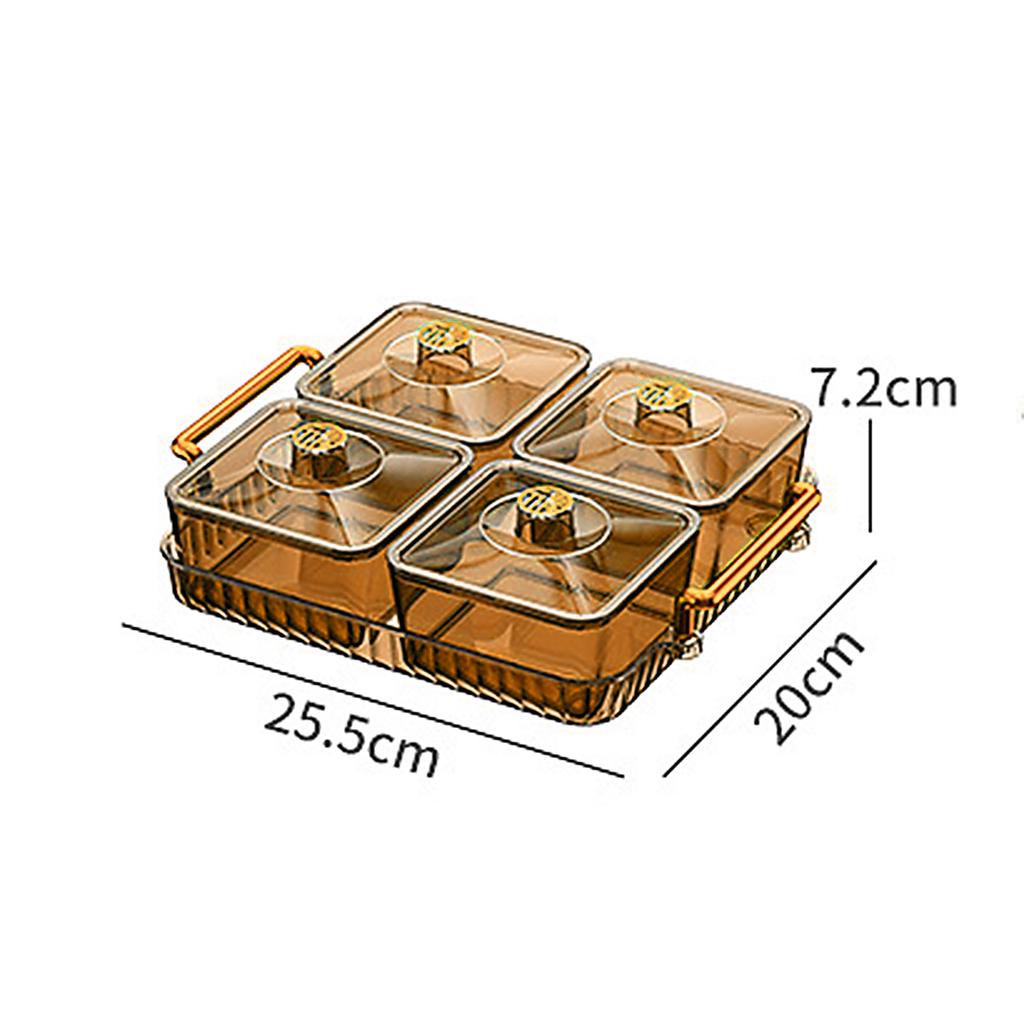 Divided Snack Serving Bowl Tray Dish Platter Appetizer Dessert Tray for Holiday Desktop Durable Multifunctional Accessory