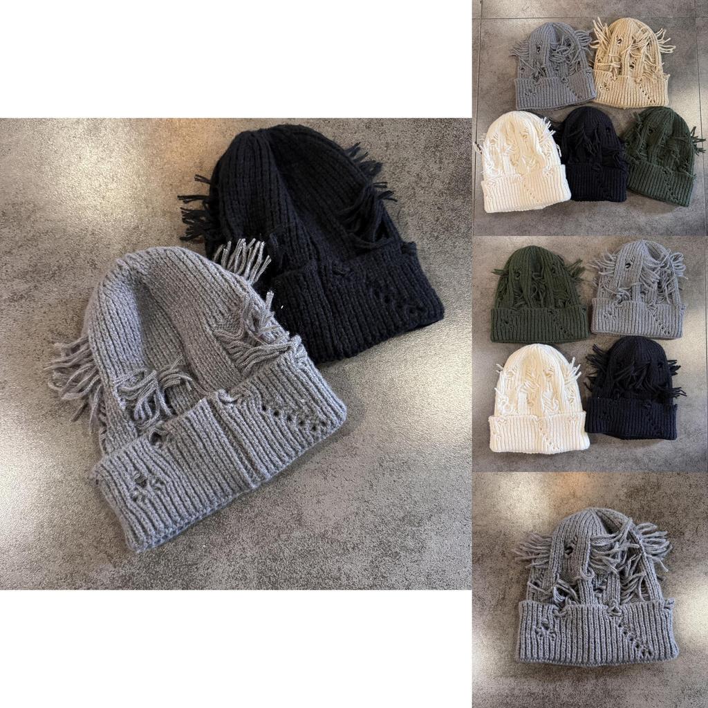 Knit Hat For Men Women Warm Beanie With High Top Design For Fall Winter Street Style
