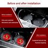 2Pcs Car Carbon fiber Non-slip Water Coaster Leather Interior Pad Holder For Porsche Cayenne Panamera Macan 911 718 Cayman 918YC3 