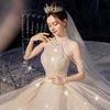 Baroque Queen Crown Handmade Gold Wedding Tiaras And Crown For Bride Headband