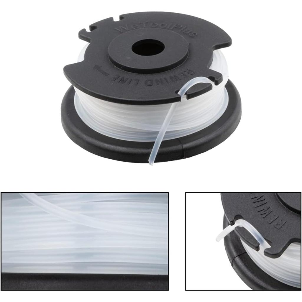 6 Pcs 0.065'' Weed Eater String 20V Max for Fits Hyper Tough HT-19-401-003-06 & HT-19-401-003-07, 0.065 Mm 16ft Trimmer Spool Line Weed Eater