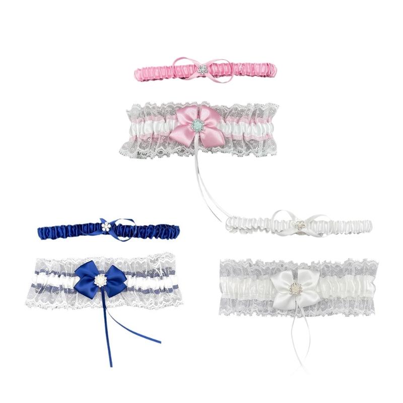 Elegant Sateen Wedding Garter Belt Soft Secure Bend Comfortable Wear For Spouses And Formal Clothing Accessories