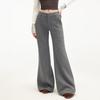 UNIFREE Women's Relaxed Embroidered Low-Rise Flare Pants