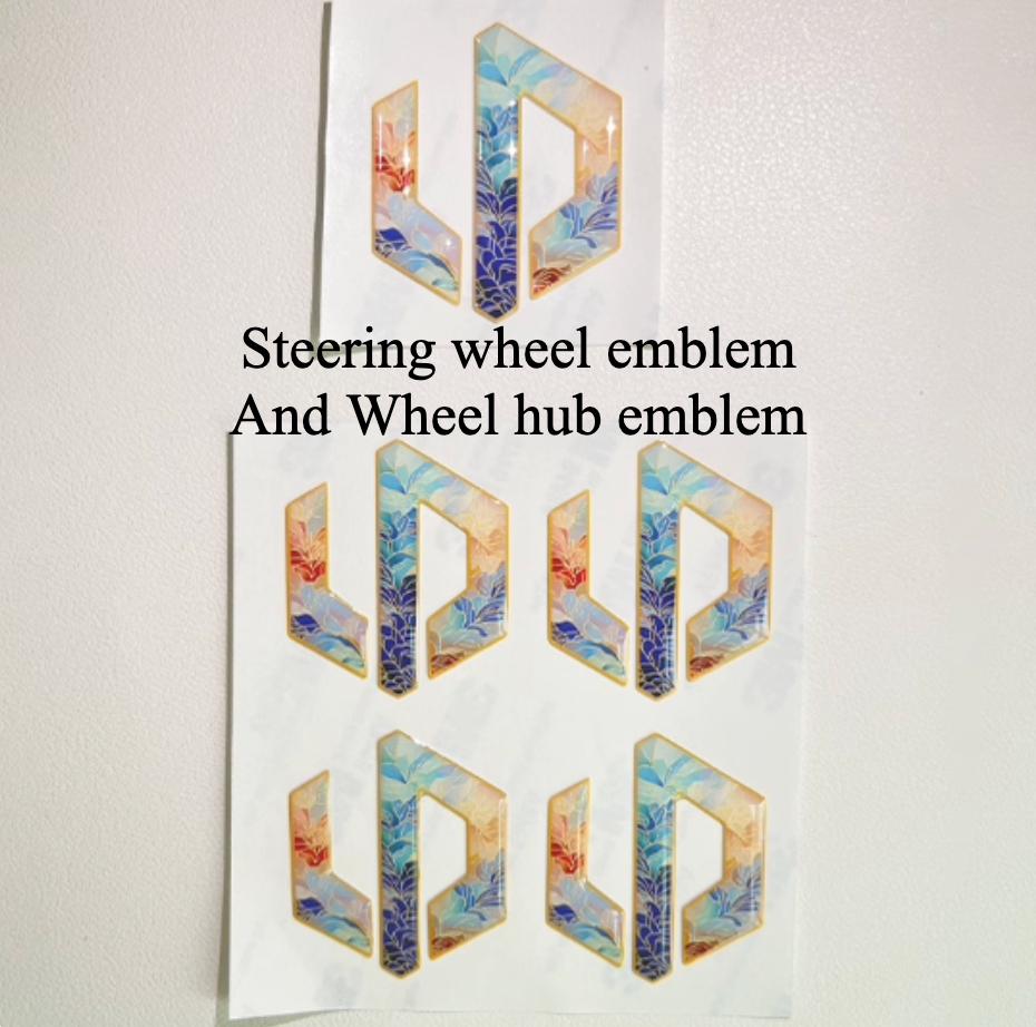 For Leapmotor B10 B01 C01 C10 C11 C16 Front Logo Sticker Wheel Hub Logo Steering Wheel Logo 3D Personalized Decorative Stickers