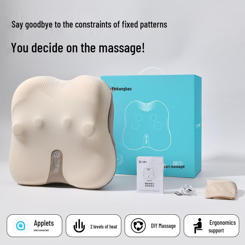 LISM Smart Heated Kneading Lumbar and Back Massager CN plug (adapter included)