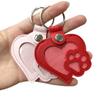 Portable Pet Hair Storage Bag Heart Shape Pet Fur Keepsake Holder Pet Hair Key Chain  Birthday Gift