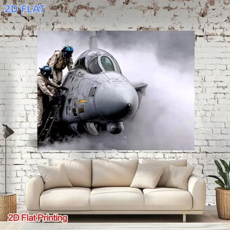 2D US Navy Fighter Jet Pilot & Crew Photo Booth Banner