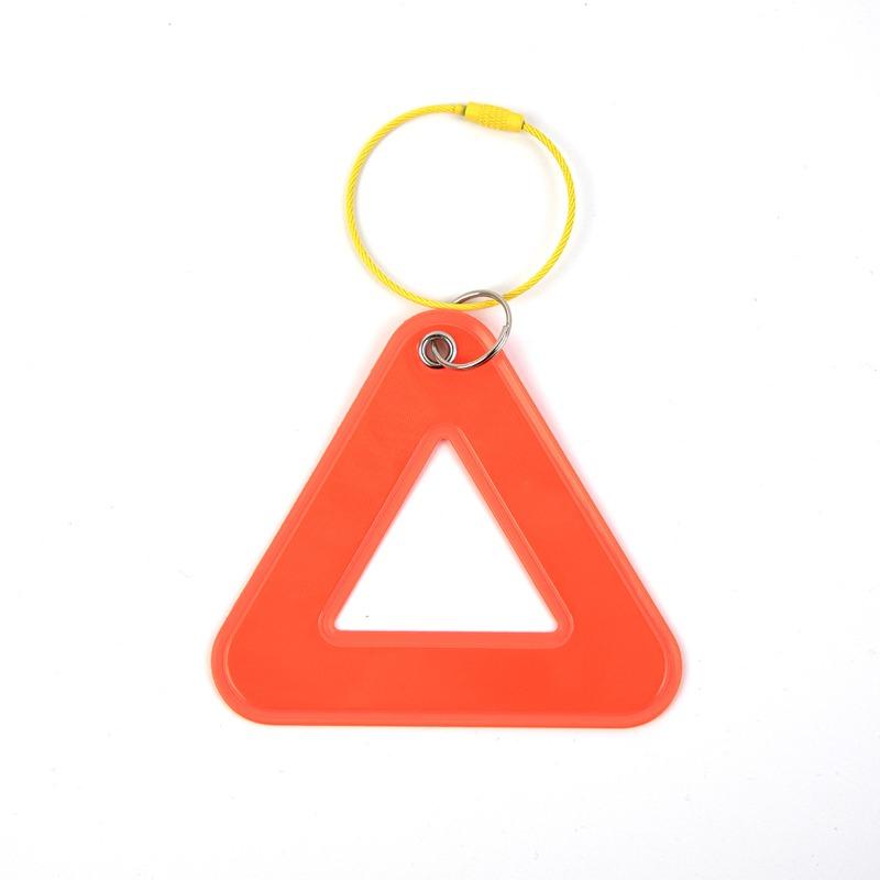 1PC Reflective Signs Triangle Signs Safety Warning For Bicycle Hanging Tag W Elastic Cord Bike Night Visible Riding Safety