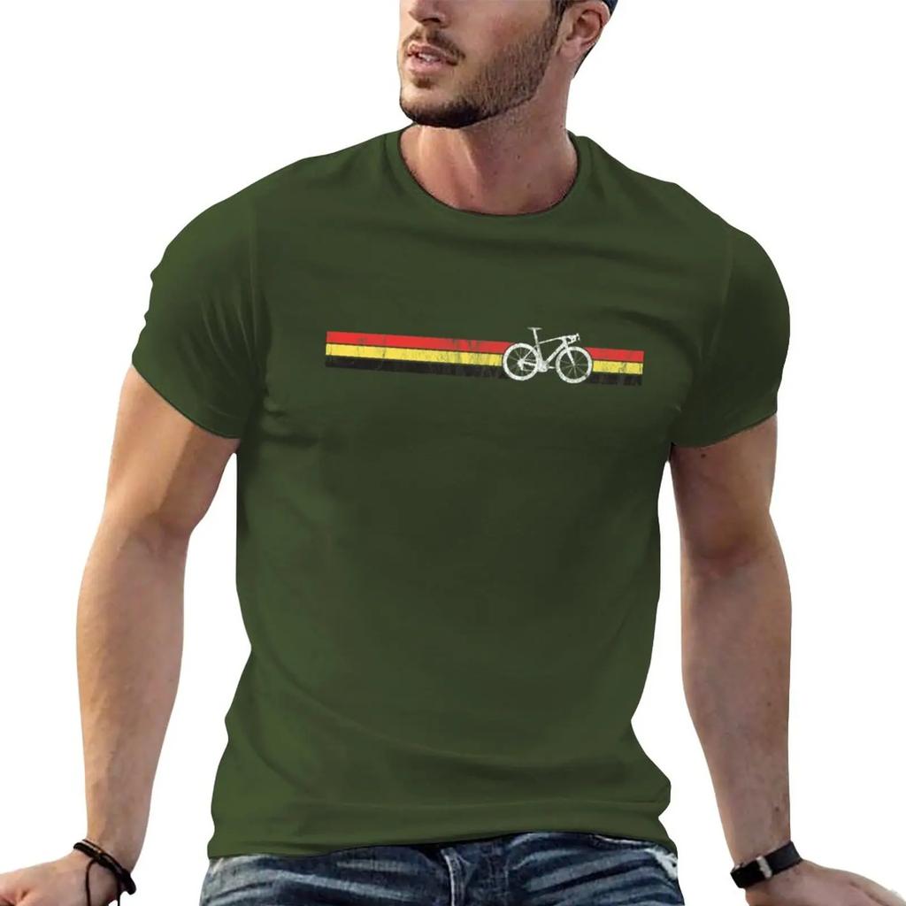 New Belgian Cyclist Bike Racing Belgium Flag Cycling T-Shirt Anime Clothes Short T-shirt T Shirts for Men Cotton