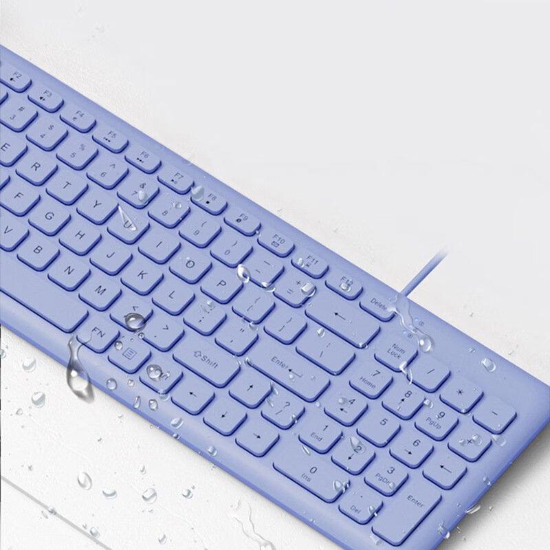 Qisha Enchanting Purple Wireless Keyboard and Mouse Set