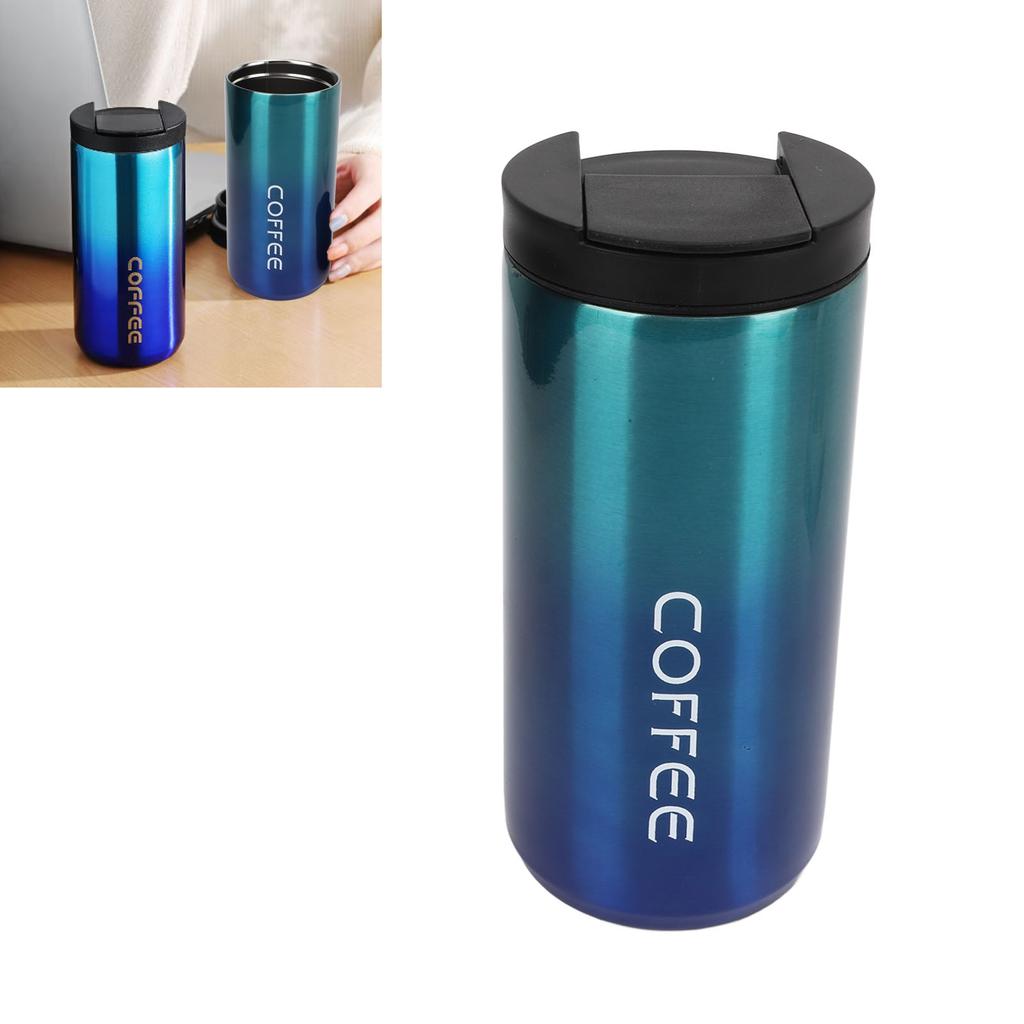 Insulated Coffee Mug Stainless Steel Large Caliber Gradient Color Anti Skid Insulated Water Bottle 350ML