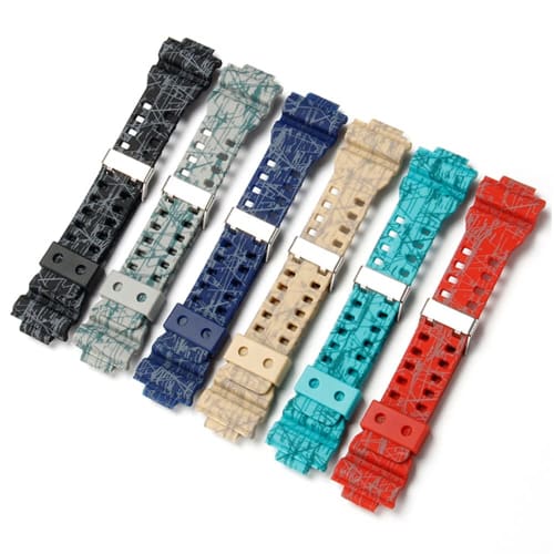 Compatible Casio G-Shock Watch Band, 16mm Mounting Width, Waterproof, Replacement Strap for G-8900A, GR-8900A, GW-8900A, GA-110, GA-100, GD-100, and G