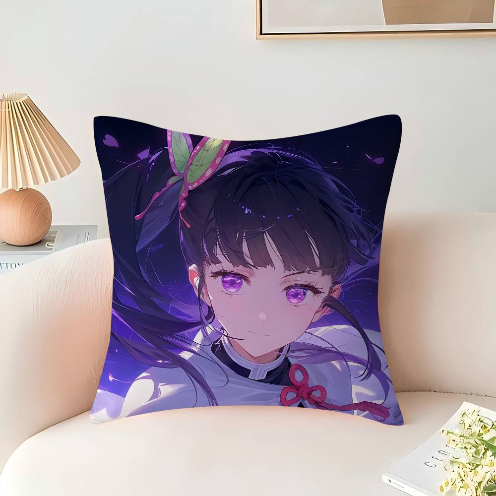 Demon-Slayer Tsuyuri-Kanawo Cushion Cover Decorative Pillow Sofa Home Decor Case Pillow Cases