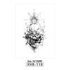 Skull Geisha Sweatproof Tattoo Sticker - Women's Small Full Arm Design