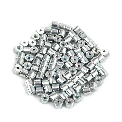 BCR009 100 Pieces Car Window Regulator Winder Repair Steel Cable Wire Rope End Fitting Pin Stop Sleeve Crimp Rivet 6x4.85x1.7 Mm