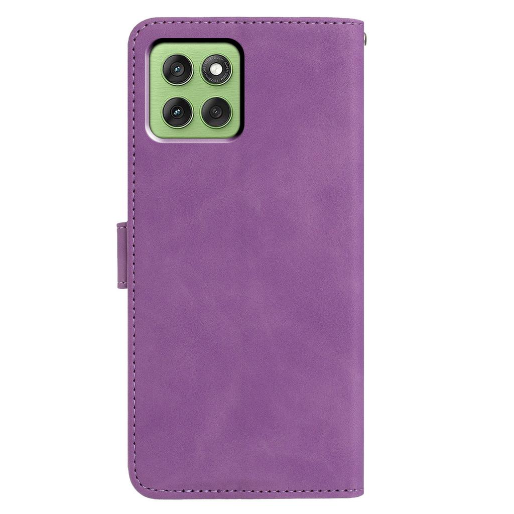 For Motorola Edge 60 5G Case Butterfly Flower Imprinted PU Leather Wallet Stand Phone Cover