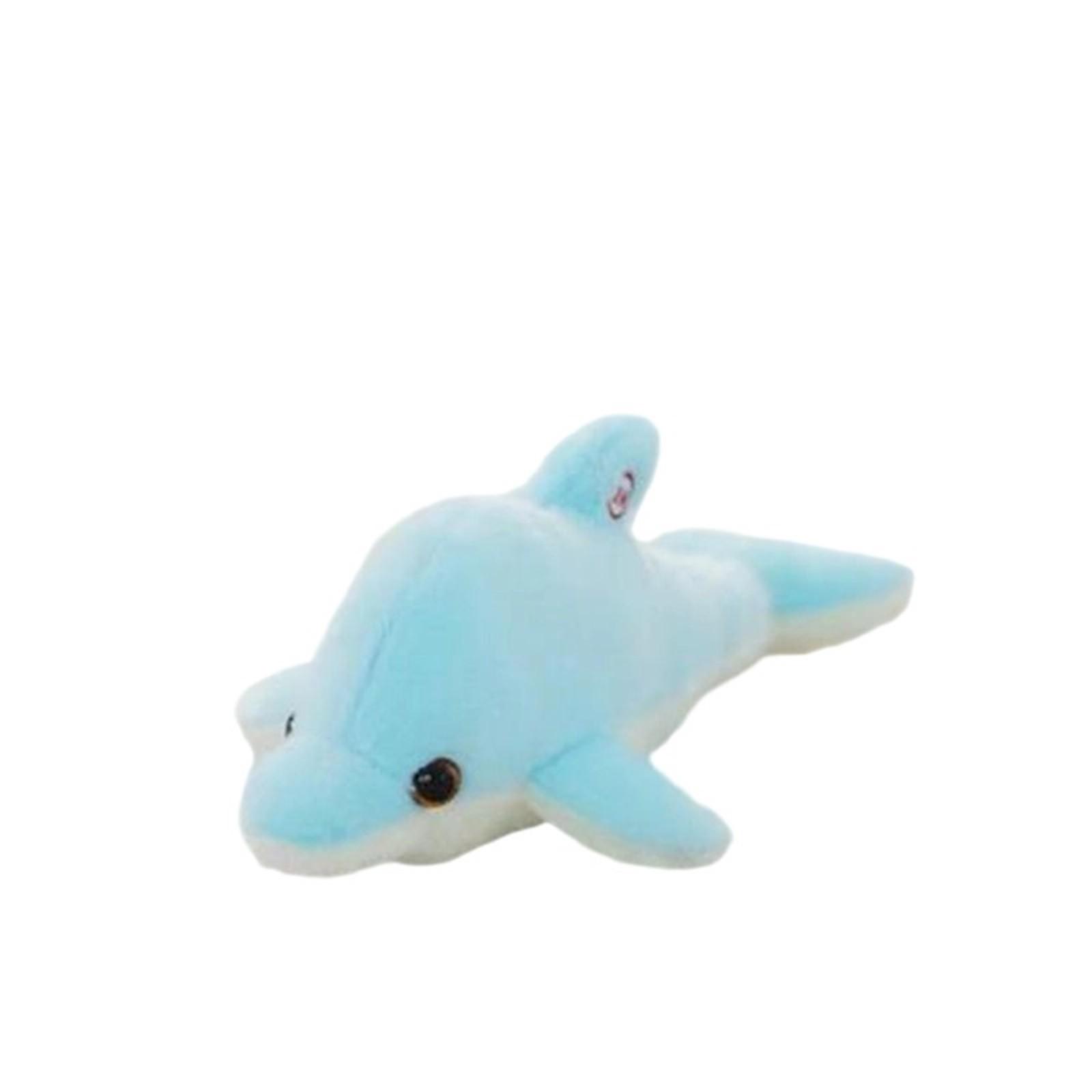 Creative Cartoon Glowing Dolphin Figurine Throwing Doll Birthday Gift One Size