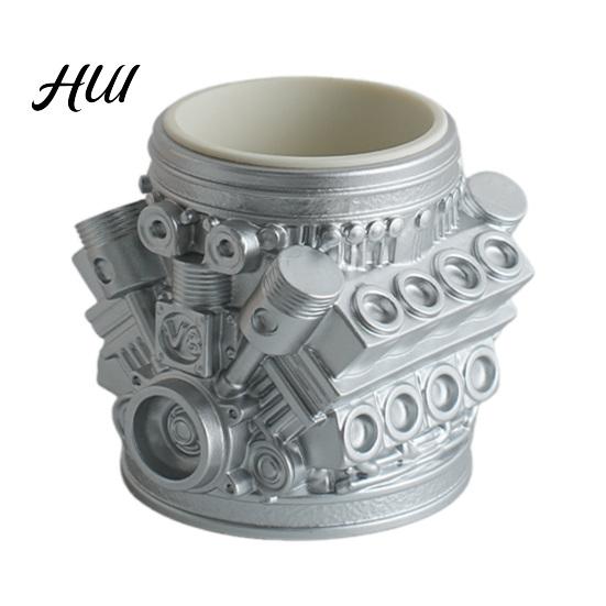 Retro Auto Engine Storage Holder Model Pen Pencil Holder, Creative Desk Organizer for Home Office, Workshop Desktop Accessory Stationery Gift