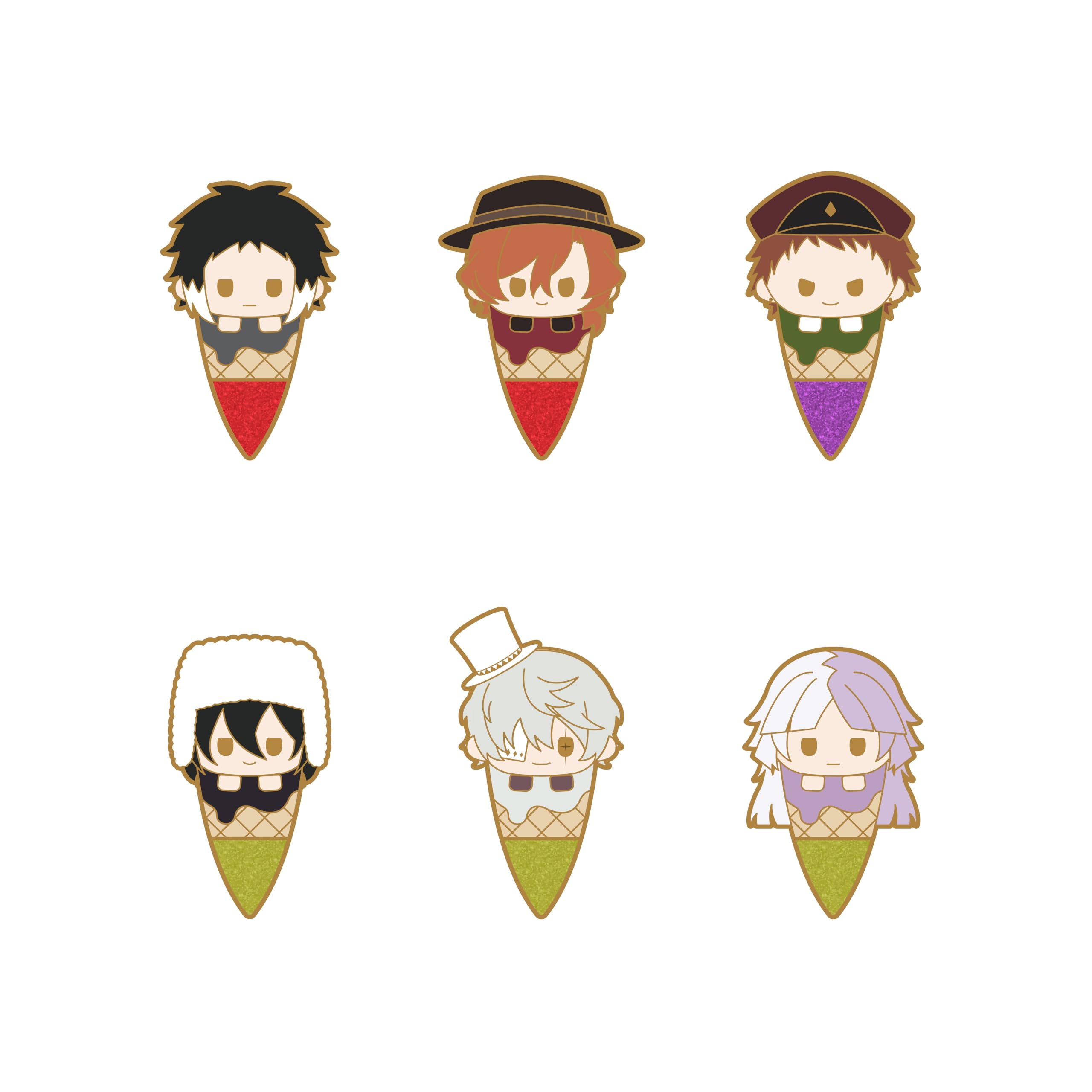 

Bungo Stray Dogs Ice Tapi Pins Box Vol.2 6-Piece