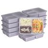 20-Piece Meal Prep Containers Set 3-Compartment Bento Boxes with Custom-Fit Lids Microwave Freezer Safe Durable Reusable