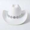 European, American and Western Cowboy Top Hat Rhinestone Chain Accessories Men's and Women's Casual Top Hat Party Jazz Hat