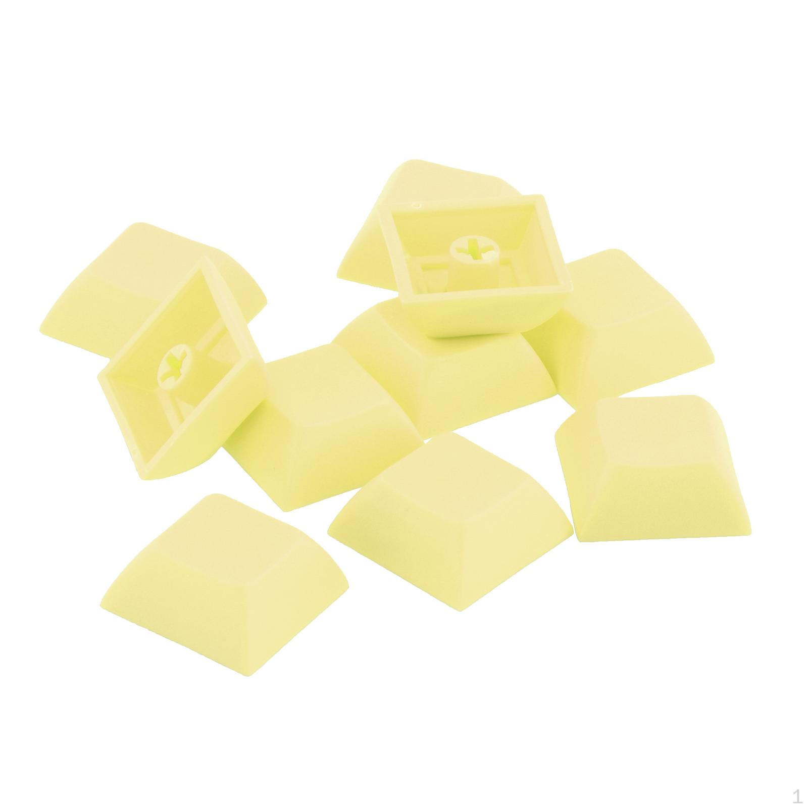 Набор из 10 прозрачных DIY механических клавиатур PBT для гейминга / переключателей Yellow