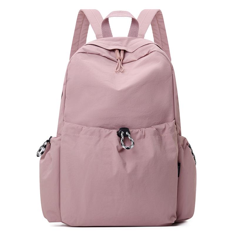 2025 Frühling Koreanischer Damen-Nylon-Rucksack: Trendy einfarbige lässige Schultasche für Schüler