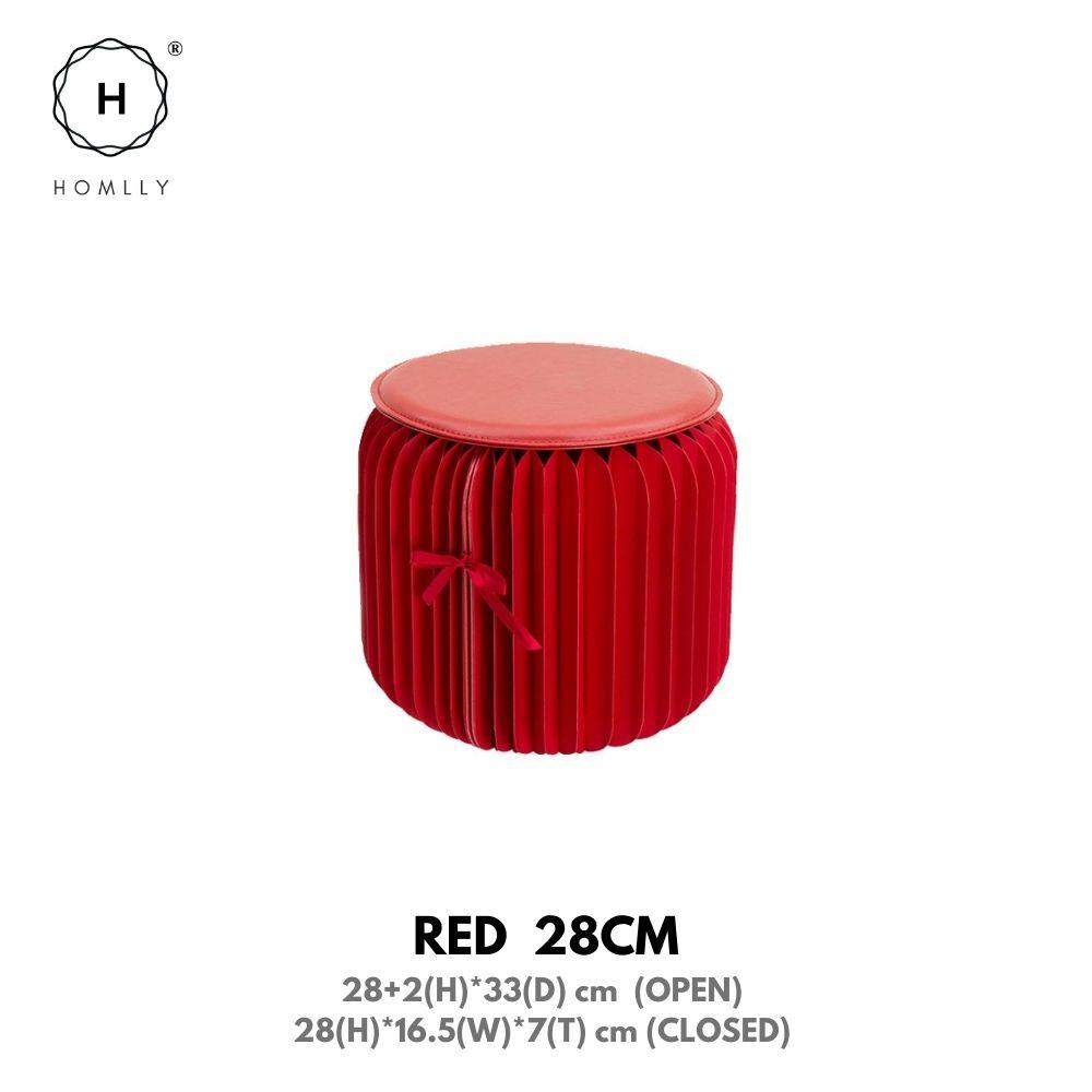 Homlly Eco Craft Paper Foldable Stool Chair with Cushion