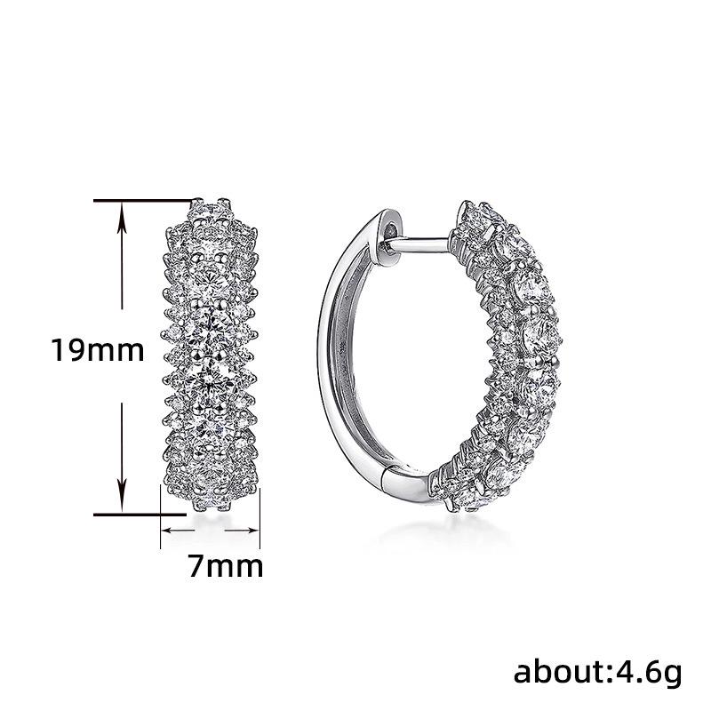 Cao Shi Boucles d'oreilles circulaires chic français - Boucles d'oreilles tendance haut de gamme pour mondaines élégantes