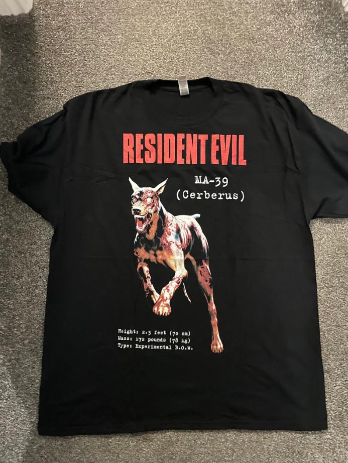 Resident Evil Cerberus Zombie Dog T-Shirt – Survival Horror Gamer Tee Unisex T-Shirt XXXXL