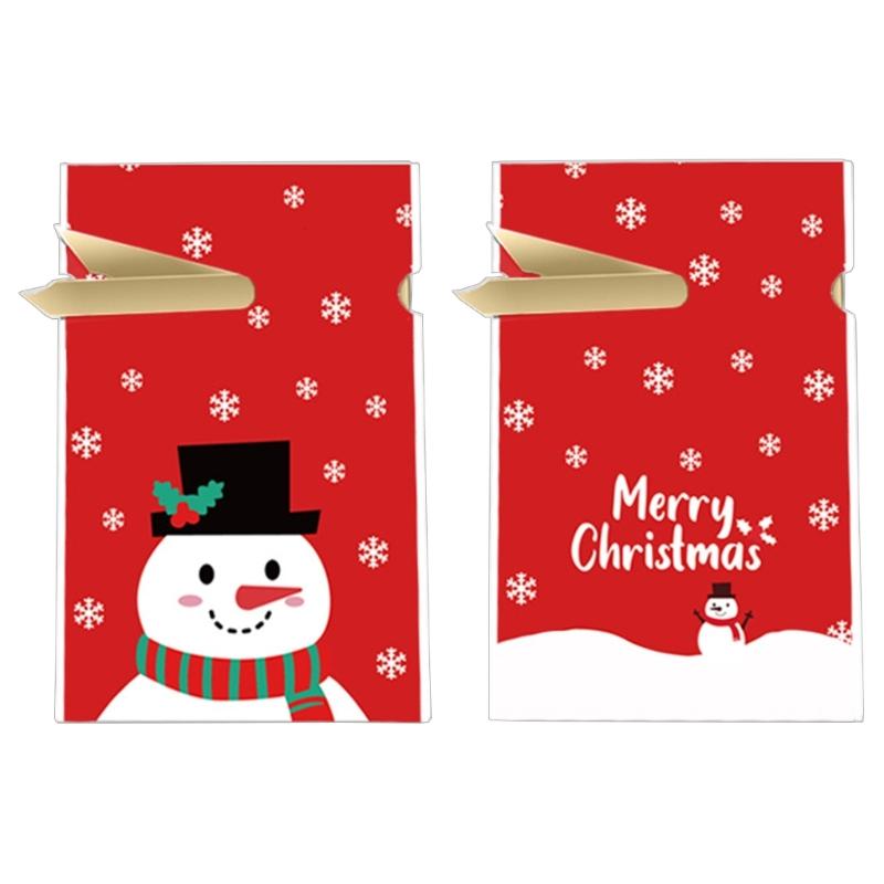 

Cartoon Santa Claus Snowman Gift Bags For Christmas Cookies Packing Supplies